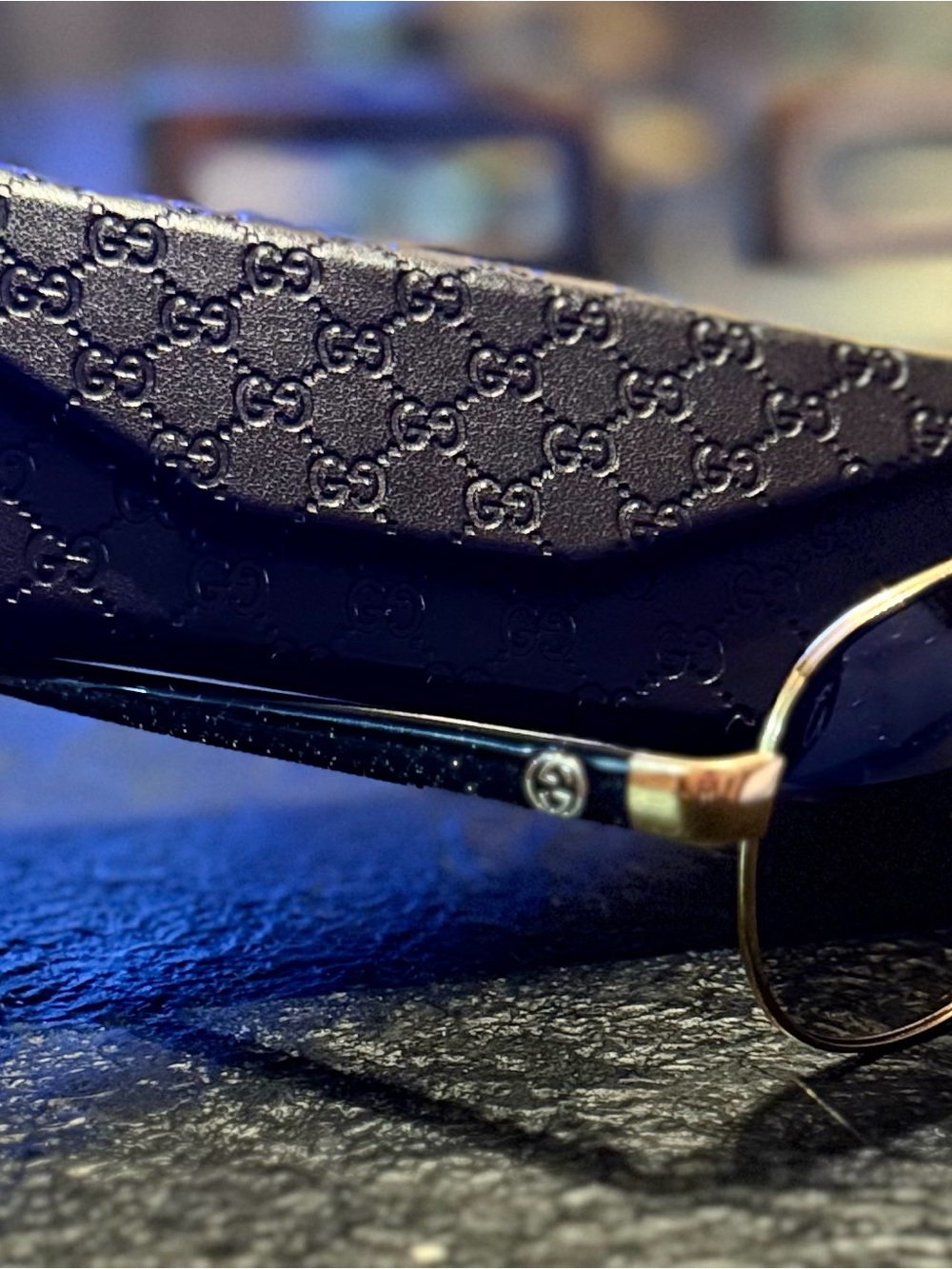 Gucci GG 4239/S Gold Aviator Sunglasses Brown Gradient Lenses w/ Case - Picture 5 of 5
